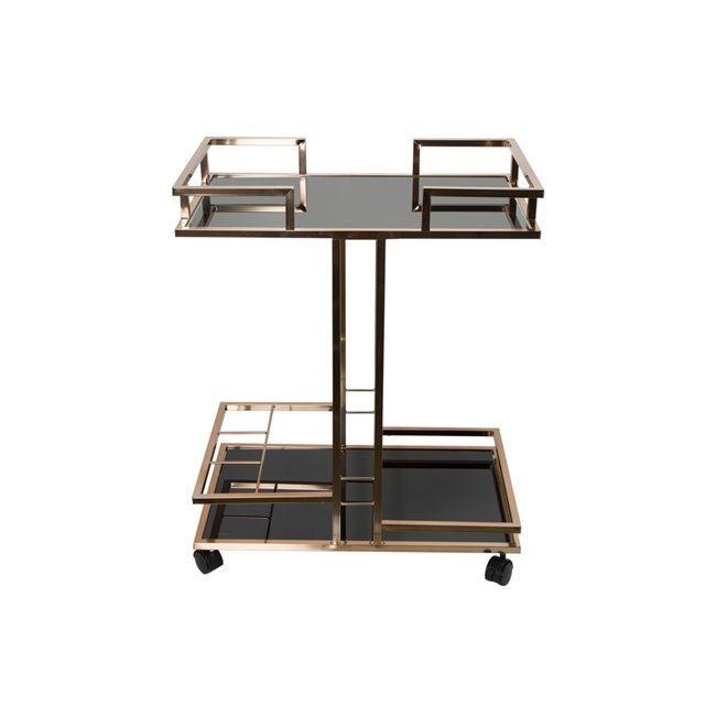 Serving trolley Manzor, black, 67x43x84cm