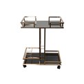 Serving trolley Manzor, black, 67x43x84cm