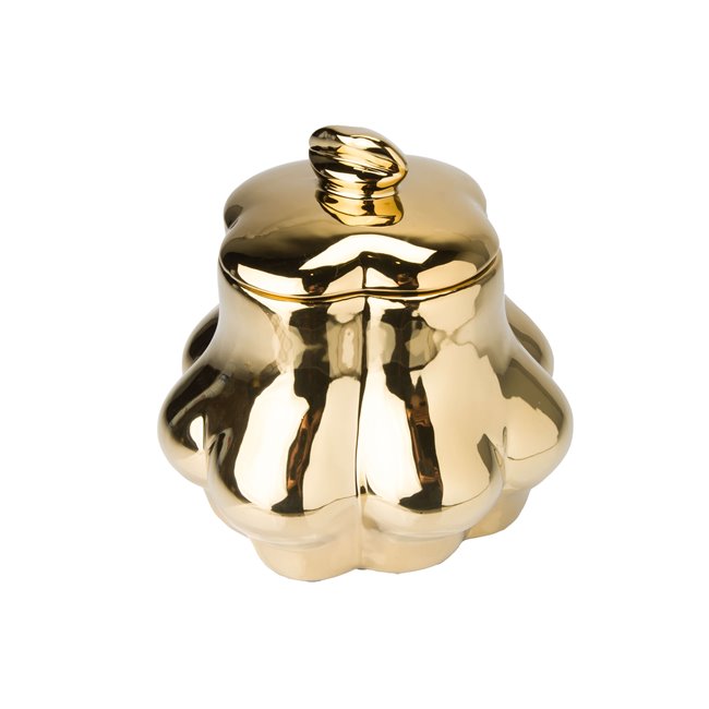 Storage jar Bottom, golden, D17cm