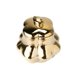 Storage jar Bottom, golden, D17cm