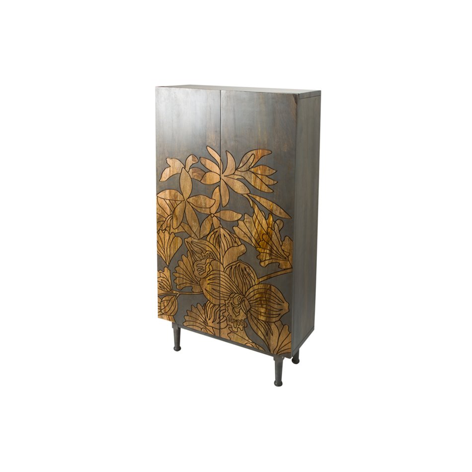Cabinet Forest Tropical 2, mango wood/ mdf, 70x30x140cm