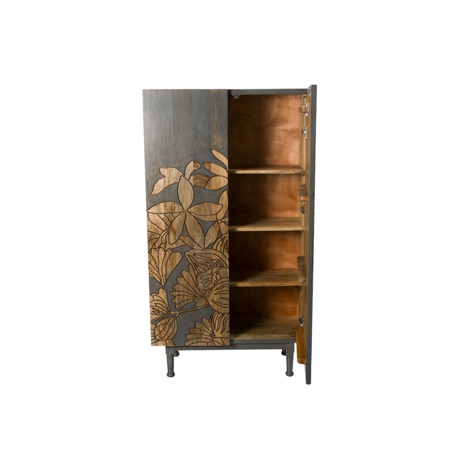Cabinet Forest Tropical 2, mango wood/ mdf, 70x30x140cm