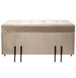 Bench Fabro L, taupe, 90x43x47cm
