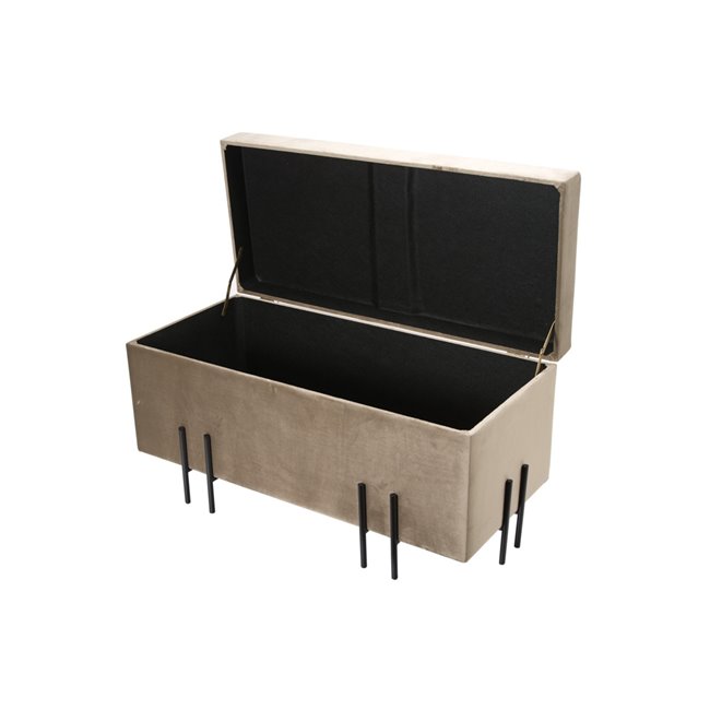 Bench Fabro L, taupe, 90x43x47cm