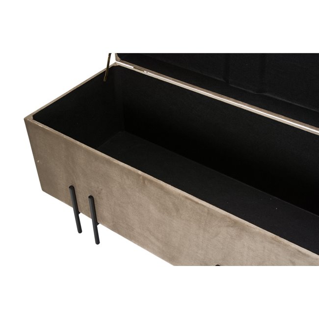 Bench Fabro L, taupe, 90x43x47cm