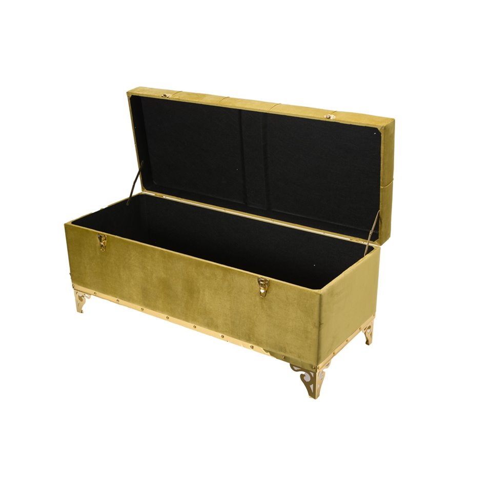 Bench Faido L, gold, 100x40x46cm