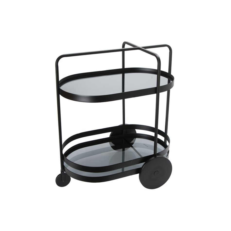 Serving trolley Totler, black, 66.5x45.5x74cm