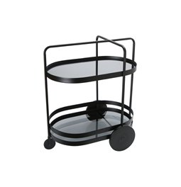 Serving trolley Totler, black, 66.5x45.5x74cm