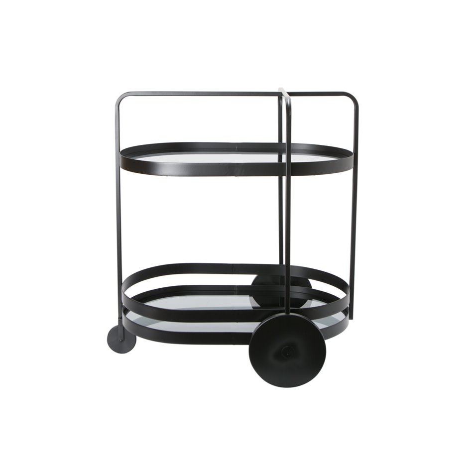 Serving trolley Totler, black, 66.5x45.5x74cm