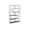 Bookcase Seaford, black, 114x35x185cm 