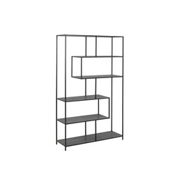 Bookcase Seaford, black, 114x35x185cm 