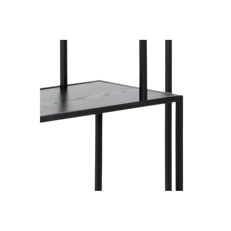 Bookcase Seaford V, black, 77x35x185cm