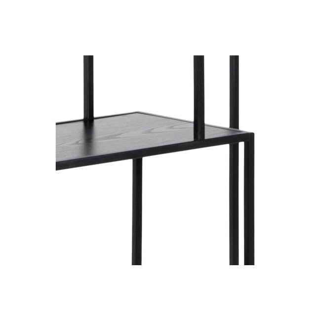 Bookcase Seaford V, black, 77x35x185cm