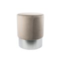 Stool Noto, grey/silver color base, 35x42cm