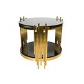 Side table Emona, gold colour, D60 H58cm