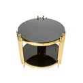 Side table Emona, gold colour, D60 H58cm