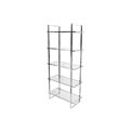 Display cabinet Edendorf, silver/clear glass, 81x40x185cm