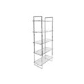 Display cabinet Edendorf, silver/clear glass, 81x40x185cm