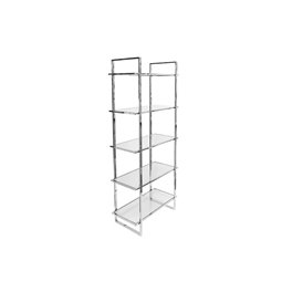 Display cabinet Edendorf, silver/clear glass, 81x40x185cm