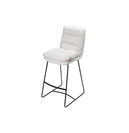 Bar chair Teddy, white, H109x60.5x43cm,seat height 80cm