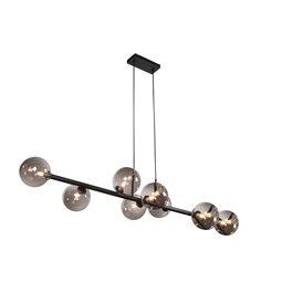 Ceiling lamp Rade smoke,H50cm, L140x35, G9x8  LED 5W