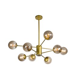 Pendant lamp Lauga, black, E27 60W, H73 D100cm