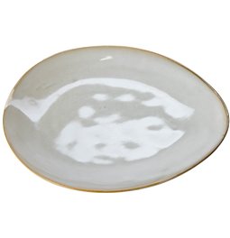 Plate Du Temps, grey, 22x18cm