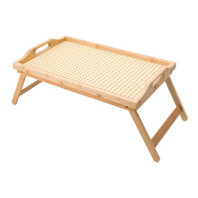 Bed tray Lazy Susan, bamboo, 50x30x6cm