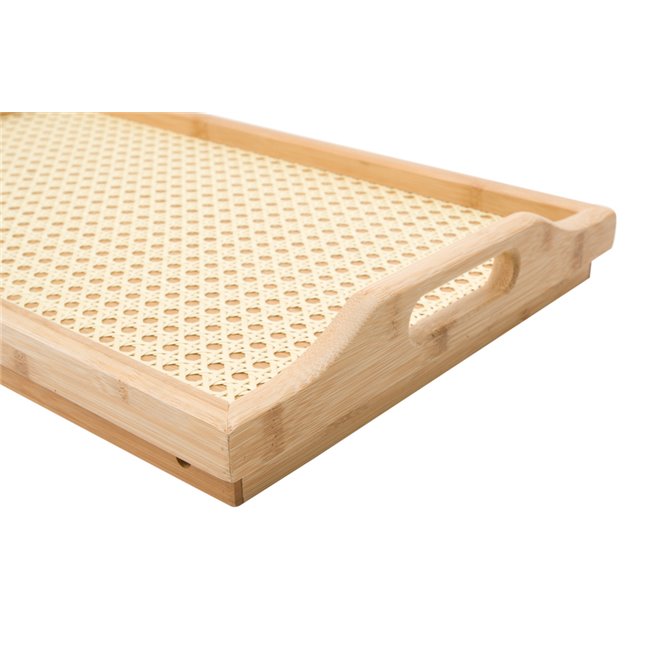 Bed tray Lazy Susan, bamboo, 50x30x6cm