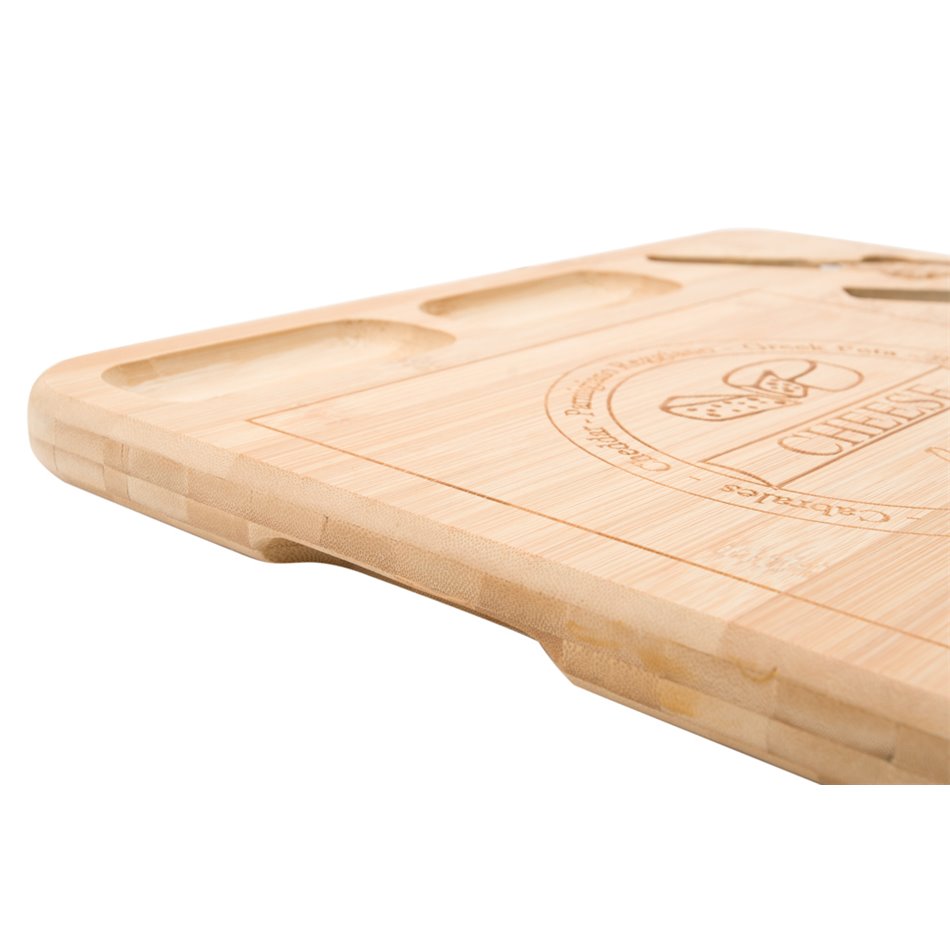 Bamboo serving plate, 40x32x2.5cm