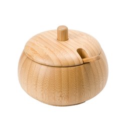 Bamboo spice jar, 13.5x13x9cm