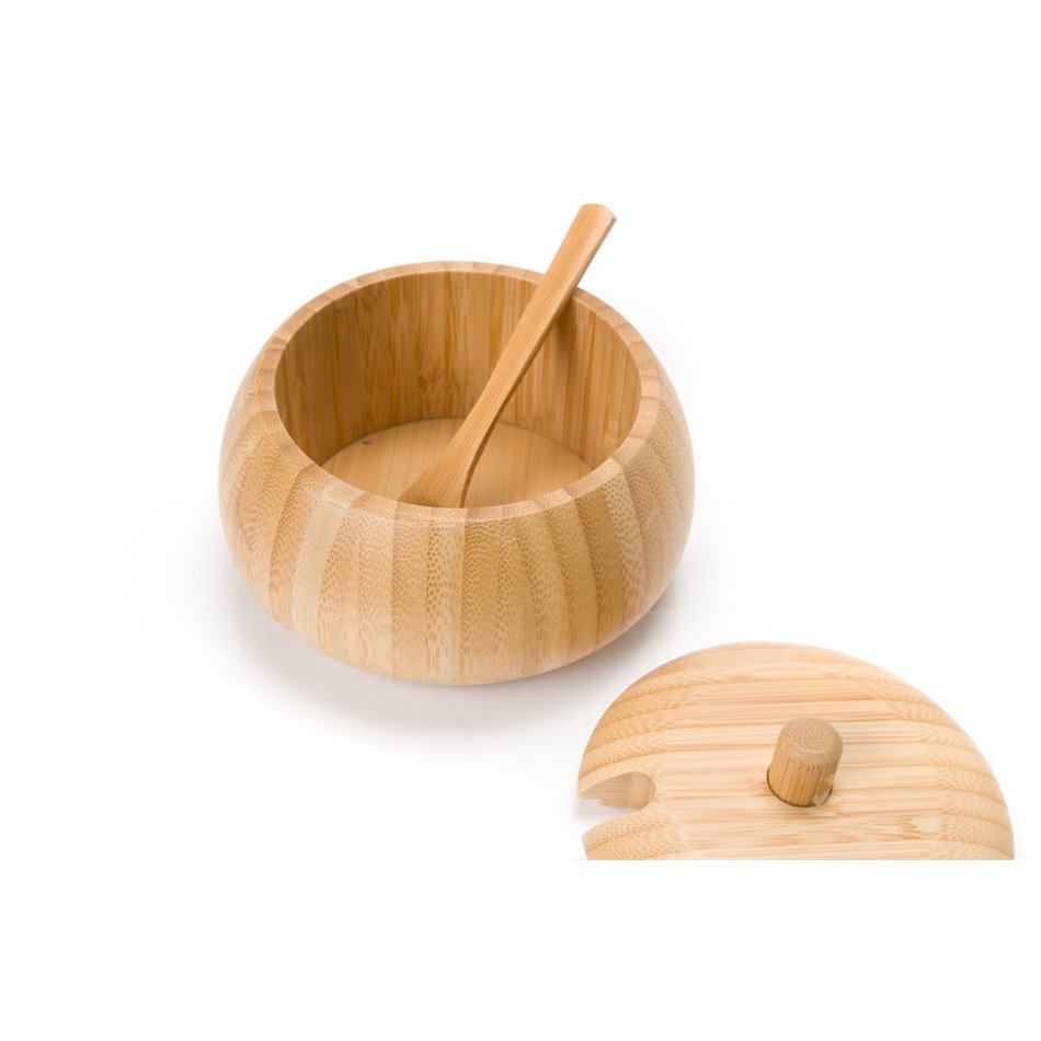 Bamboo spice jar, 13.5x13x9cm