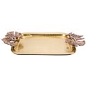 Decorative rectangular tray w/ginko leaf  Bafia, 45x26cm