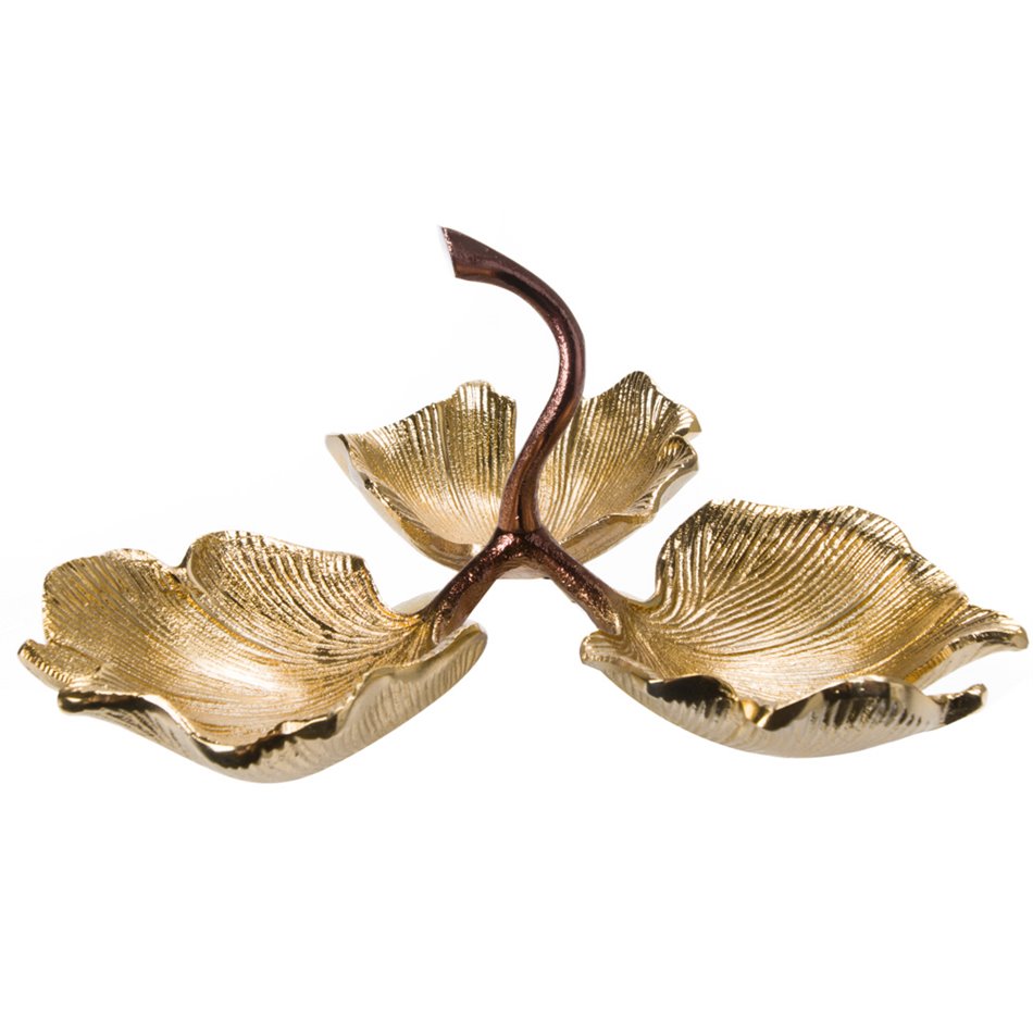 Decorative triple nut bowl Bagiry, 30x30x15cm