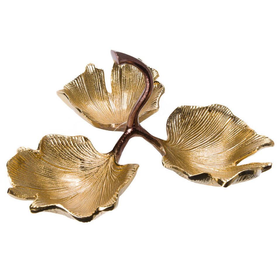 Decorative triple nut bowl Bagiry, 30x30x15cm