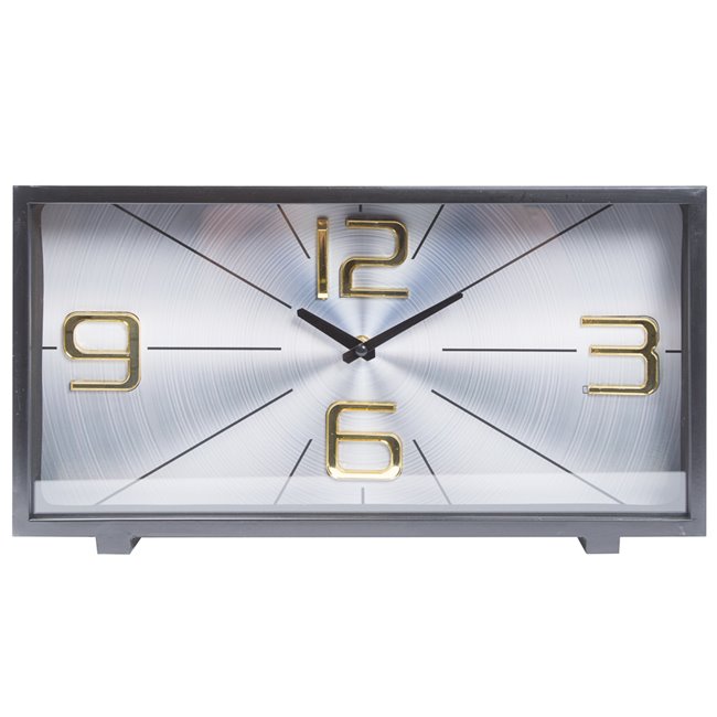 Iron table clock Mirano, H21x40x8cm