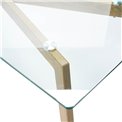 Table basse Taho, glass/steel, 110x60x45cm