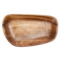 Decorative bowl Tumra L, brown acacia, H4.5x36x20cm
