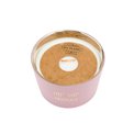 Scented soy candle in glass jar Hip hip hooray, pink, 25 h, D7.5x5cm
