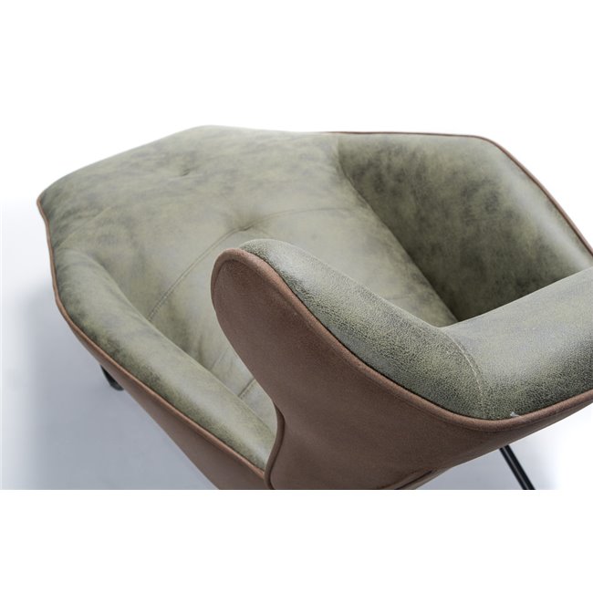 Armchair Dandy SK-15, green/brown, 91x125x75cm, seat h40cm