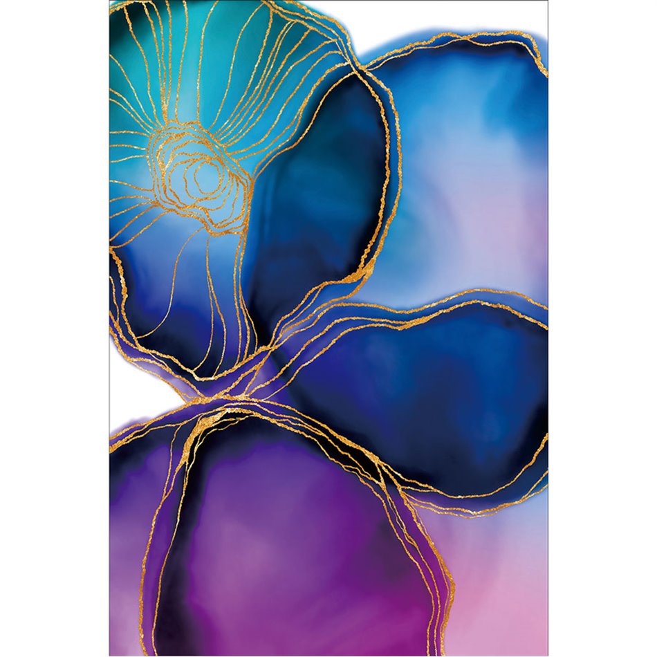 Wall glass art Flower fantasy