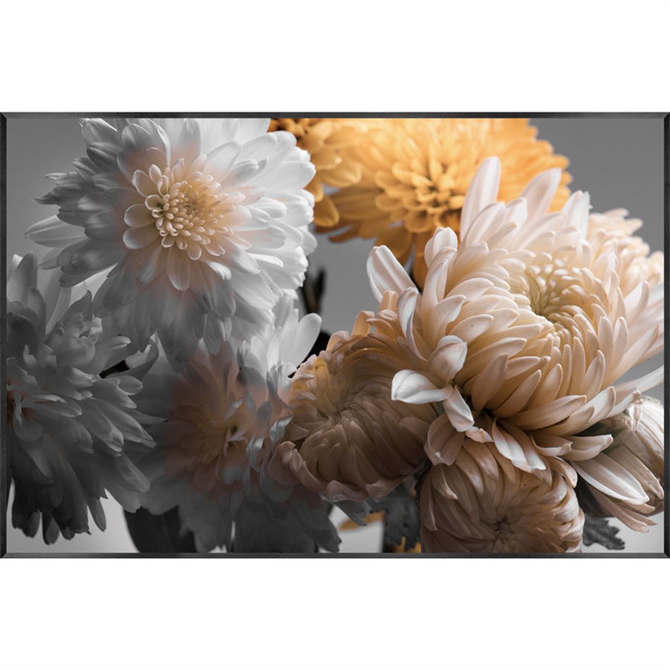 Wall glass art Dahlias