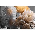 Wall glass art Dahlias