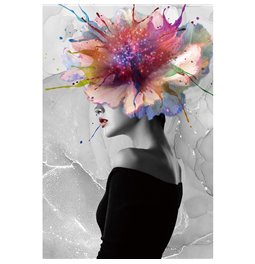 Wall glass art Mademoiselle