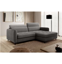 Corner sofa Elgomsi R, Touch 05, gray, H100x228x165