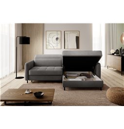 Corner sofa Elgomsi R, Touch 05, gray, H100x228x165