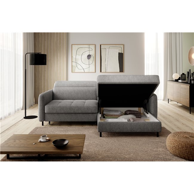 Corner sofa Elgomsi L, Raquel 04, gray, H100x228x165