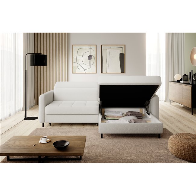 Угловой диван Elgomsi L, Royal 01, белый, H100x228x165