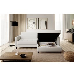 Corner sofa Elgomsi L, Royal 01, white, H100x228x165