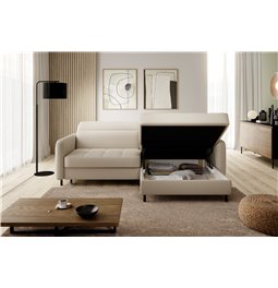 Corner sofa Elgomsi L, Manhattan 18, beige, H100x228x165